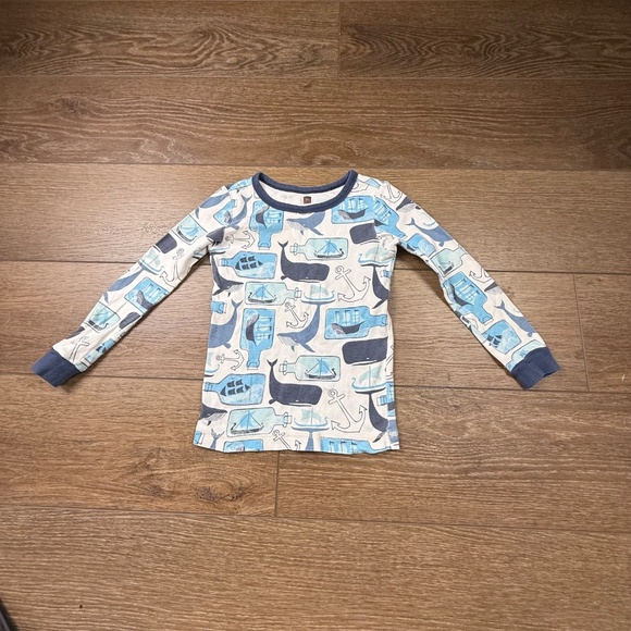 Tea Collection Nautical Theme Pajama Set Size 6 100% Cotton Fall Boys Sleep - Picture 2 of 16
